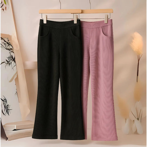 Everyday Luxe Flared Pants – Pink & Black Variants