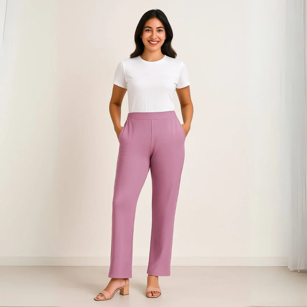Everyday Luxe Flared Pants – Pink & Black Variants